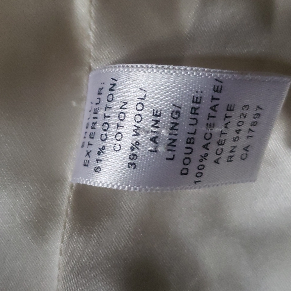 BANANA REPUBLIC Boucle Belted Wool/Cotton blend Coat Sz M - Picture 7 of 12